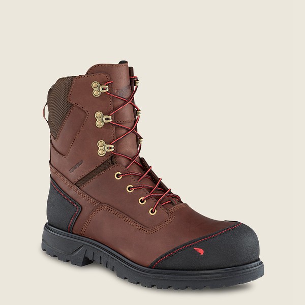 Red Wing Safety Boots Brown/Black - Red Wing Mens Brnr Xp - 8-inch Insulated Waterproof Toe - HDFEJ-